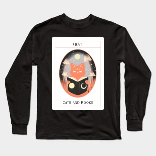 I Love Cats And Books Cards Long Sleeve T-Shirt